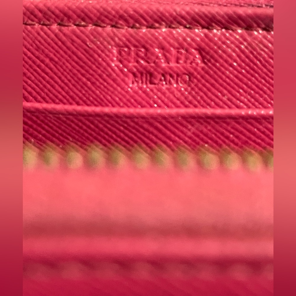 Authentic Prada Saffiano Bow Zip Around Wallet - Picture 12 of 12